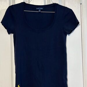 Ralph Lauren Blue Fitted Short Sleeve T-Shirt